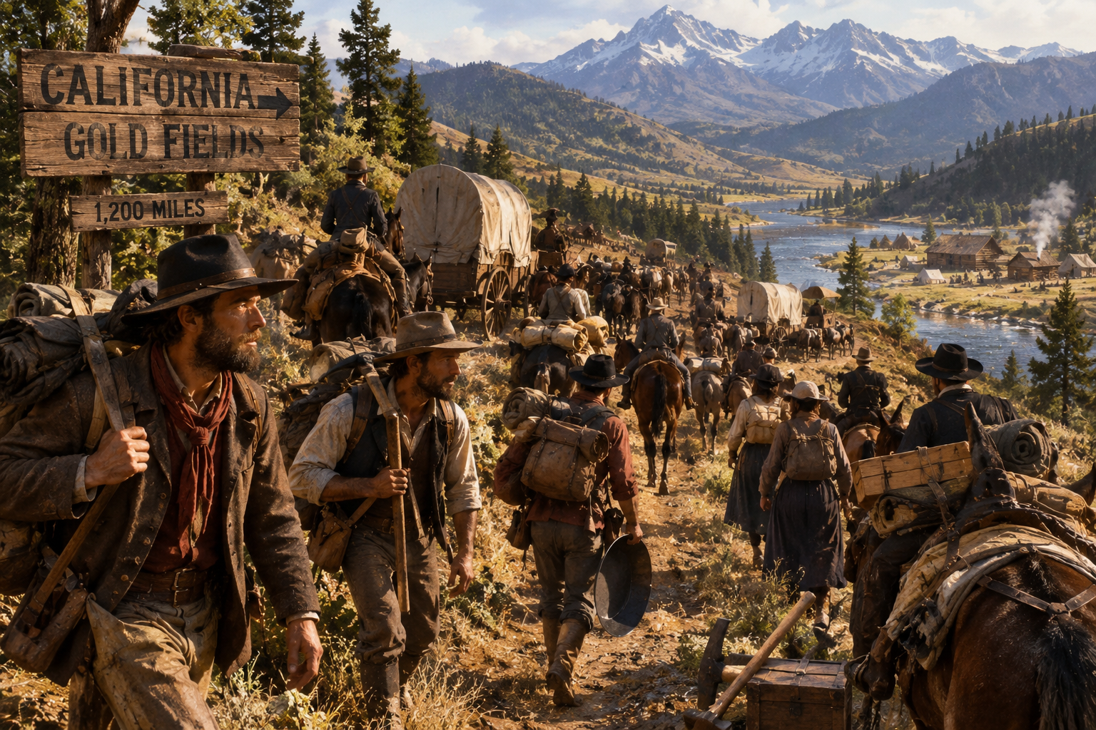 Gold rush miners and industrial extraction in the nineteenth century